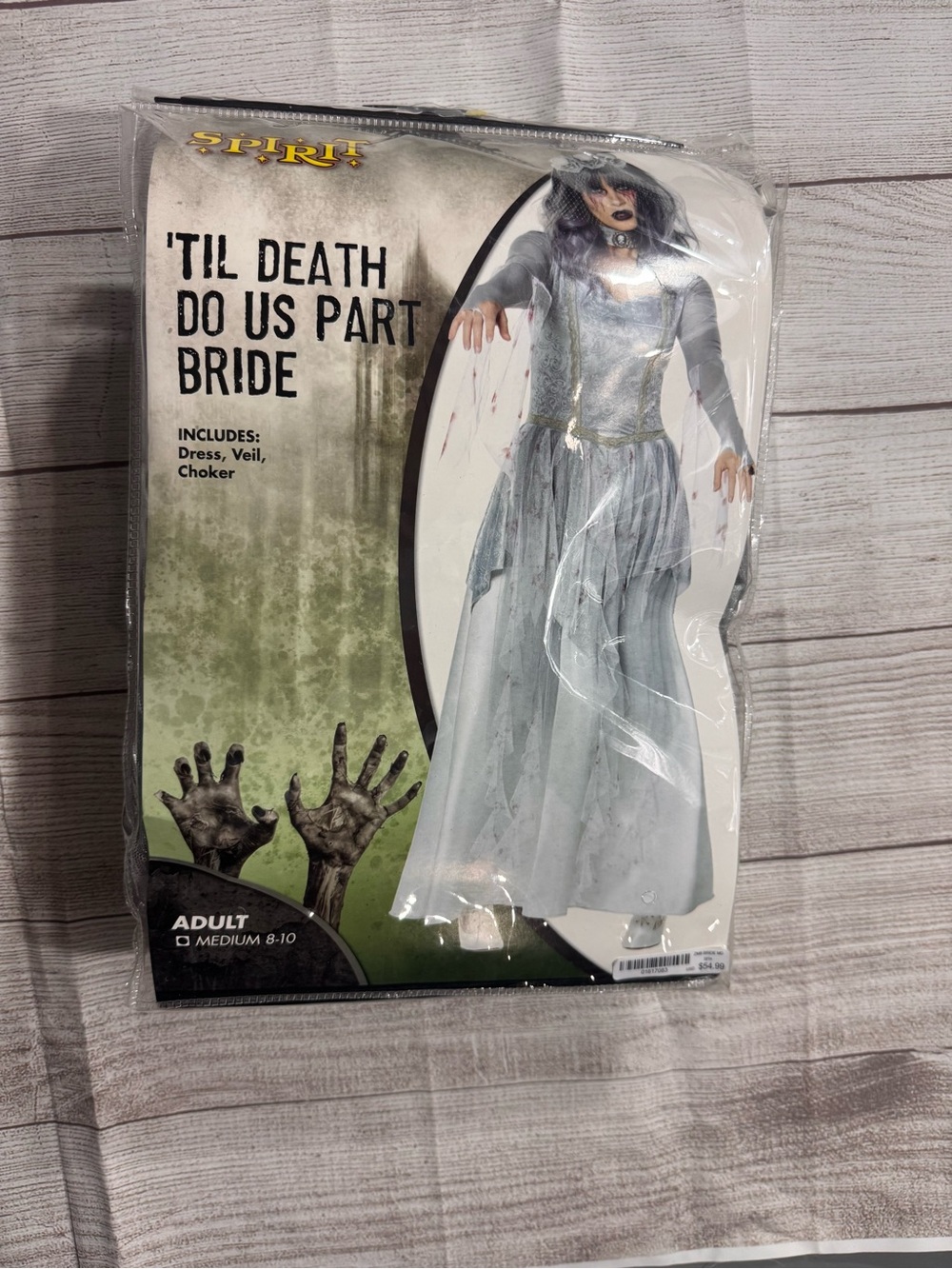 Spirit 'Til Death Do Us Part Bride Costume - Gray & White